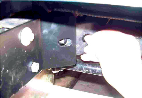 screw bolts in to secure bumper